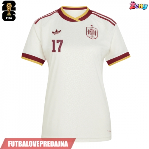 Lacne Ženy Futbalové dres Španielsko Nico Williams #17 MS 2026 Krátky Rukáv - Preč